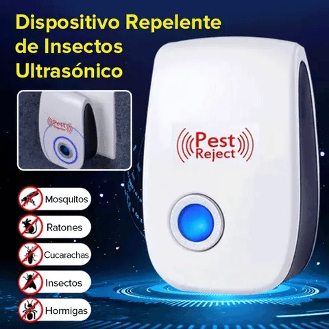 Repelente Ultrasónico. Antiplagas Elimina plagas sin veneno ni químicos en tu hogar.
