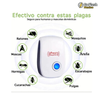 Repelente Ultrasónico. Antiplagas Elimina plagas sin veneno ni químicos en tu hogar.
